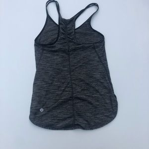 Lululemon Tank Gray Ruched detail on Back Size 2
